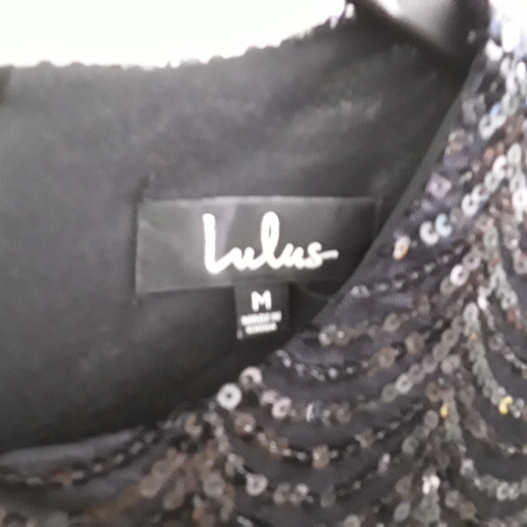 Lulu's Star Dust Sequin 3/4 Sleeve Dress - Picture 4 of 10